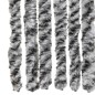 vidaXL Cortina antimoscas chenilla gris negro y blanco 90x220 cm vidaXL Cortina antimoscas chenilla gris negro y blanco 90x220 cm