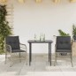 vidaXL Sillas y mesita de jardín 3 piezas ratán sintético cojín gris vidaXL Sillas y mesita de jardín 3 piezas ratán sintético cojín gris