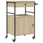 vidaXL Carrito de cocina madera ingeniería roble Sonoma 56x43x89,5 cm vidaXL Carrito de cocina madera ingeniería roble Sonoma 56x43x89,5 cm