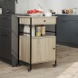 vidaXL Carrito de cocina madera ingeniería roble Sonoma 56x43x89,5 cm vidaXL Carrito de cocina madera ingeniería roble Sonoma 56x43x89,5 cm