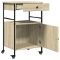 vidaXL Carrito de cocina madera ingeniería roble Sonoma 56x43x89,5 cm vidaXL Carrito de cocina madera ingeniería roble Sonoma 56x43x89,5 cm