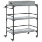 vidaXL Carrito de cocina madera ingeniería gris Sonoma 81,5x41x92,5 cm vidaXL Carrito de cocina madera ingeniería gris Sonoma 81,5x41x92,5 cm