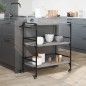 vidaXL Carrito de cocina madera ingeniería gris Sonoma 81,5x41x92,5 cm vidaXL Carrito de cocina madera ingeniería gris Sonoma 81,5x41x92,5 cm