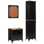vidaXL Conjunto de muebles de baño 3 pzas madera maciza mango y hierro vidaXL Conjunto de muebles de baño 3 pzas madera maciza mango y hierro