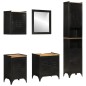 vidaXL Conjunto de muebles de baño 5 pzas madera maciza mango y hierro vidaXL Conjunto de muebles de baño 5 pzas madera maciza mango y hierro