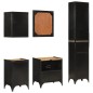 vidaXL Conjunto de muebles de baño 5 pzas madera maciza mango y hierro vidaXL Conjunto de muebles de baño 5 pzas madera maciza mango y hierro