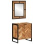 vidaXL Conjunto de muebles baño 2 pzas madera maciza acacia y hierro vidaXL Conjunto de muebles baño 2 pzas madera maciza acacia y hierro