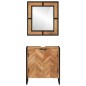 vidaXL Conjunto de muebles baño 2 pzas madera maciza acacia y hierro vidaXL Conjunto de muebles baño 2 pzas madera maciza acacia y hierro
