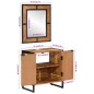 vidaXL Conjunto de muebles baño 2 pzas madera maciza acacia y hierro vidaXL Conjunto de muebles baño 2 pzas madera maciza acacia y hierro