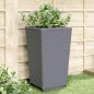 vidaXL Jardineras 2 unidades PP gris 32,5x32,5x57 cm vidaXL Jardineras 2 unidades PP gris 32,5x32,5x57 cm
