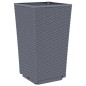 vidaXL Jardineras 2 unidades PP gris 32,5x32,5x57 cm vidaXL Jardineras 2 unidades PP gris 32,5x32,5x57 cm