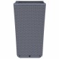 vidaXL Jardineras 2 unidades PP gris 32,5x32,5x57 cm vidaXL Jardineras 2 unidades PP gris 32,5x32,5x57 cm