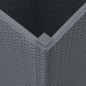vidaXL Jardineras 2 unidades PP gris 32,5x32,5x57 cm vidaXL Jardineras 2 unidades PP gris 32,5x32,5x57 cm