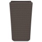 vidaXL Jardineras 2 unidades PP marrón 32,5x32,5x57 cm vidaXL Jardineras 2 unidades PP marrón 32,5x32,5x57 cm
