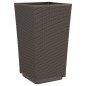 vidaXL Jardineras 2 unidades PP marrón 32,5x32,5x57 cm vidaXL Jardineras 2 unidades PP marrón 32,5x32,5x57 cm