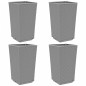 vidaXL Jardineras 4 unidades PP gris claro 32,5x32,5x57 cm vidaXL Jardineras 4 unidades PP gris claro 32,5x32,5x57 cm