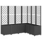 vidaXL Jardinera con enrejado PP negro 160x120x140 cm