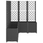 vidaXL Jardinera con enrejado PP negro 160x120x140 cm
