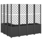 vidaXL Jardinera con enrejado PP negro 160x120x140 cm