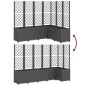 vidaXL Jardinera con enrejado PP negro 160x120x140 cm