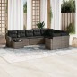 vidaXL Set de sofás de jardín 10 pzas con cojines ratán sintético gris vidaXL Set de sofás de jardín 10 pzas con cojines ratán sintético gris