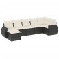 vidaXL Set de comedor de jardín 7 pzas y cojines ratán sintético negro vidaXL Set de comedor de jardín 7 pzas y cojines ratán sintético negro