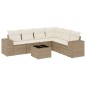 vidaXL Set sofás de jardín 7 piezas y cojines ratán sintético beige vidaXL Set sofás de jardín 7 piezas y cojines ratán sintético beige