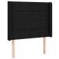 vidaXL Cama box spring colchón y luces LED tela negro 90x200 cm vidaXL Cama box spring colchón y luces LED tela negro 90x200 cm