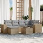 vidaXL Set sofás de jardín 7 piezas y cojines ratán sintético beige vidaXL Set sofás de jardín 7 piezas y cojines ratán sintético beige