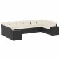 vidaXL Set de sofás de jardín 10 pzas cojines ratán sintético negro vidaXL Set de sofás de jardín 10 pzas cojines ratán sintético negro