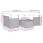 vidaXL Set de sofás de jardín 7 piezas con cojines ratán PE gris vidaXL Set de sofás de jardín 7 piezas con cojines ratán PE gris