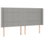 vidaXL Cama box spring colchón y luces LED tela gris claro 180x200 cm vidaXL Cama box spring colchón y luces LED tela gris claro 180x200 cm