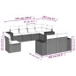 vidaXL Set de sofás de jardín 8 piezas y cojines ratán sintético negro vidaXL Set de sofás de jardín 8 piezas y cojines ratán sintético negro