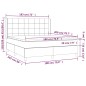 vidaXL Cama box spring colchón y luces LED tela gris claro 180x200 cm vidaXL Cama box spring colchón y luces LED tela gris claro 180x200 cm