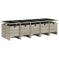 vidaXL Set de comedor de jardín 11 pzas y cojines ratán sintético gris vidaXL Set de comedor de jardín 11 pzas y cojines ratán sintético gris