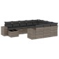 vidaXL Set de sofás de jardín 11 pzas y cojines ratán sintético gris vidaXL Set de sofás de jardín 11 pzas y cojines ratán sintético gris