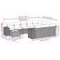 vidaXL Set de sofás de jardín 11 pzas y cojines ratán sintético gris vidaXL Set de sofás de jardín 11 pzas y cojines ratán sintético gris