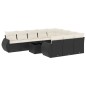 vidaXL Set de sofás de jardín 11 pzas y cojines ratán sintético negro vidaXL Set de sofás de jardín 11 pzas y cojines ratán sintético negro