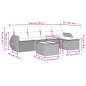 vidaXL Set de sofás de jardín 6 piezas y cojines ratán sintético negro vidaXL Set de sofás de jardín 6 piezas y cojines ratán sintético negro