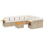 vidaXL Juego de sofás jardín con cojines beige 10 pzas ratán sintético vidaXL Juego de sofás jardín con cojines beige 10 pzas ratán sintético