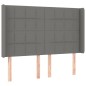 vidaXL Cama box spring colchón y luces LED tela gris oscuro 140x190 cm vidaXL Cama box spring colchón y luces LED tela gris oscuro 140x190 cm
