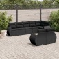 vidaXL Set de sofás de jardín 8 piezas y cojines ratán sintético negro vidaXL Set de sofás de jardín 8 piezas y cojines ratán sintético negro