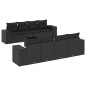 vidaXL Set de sofás de jardín 8 piezas y cojines ratán sintético negro vidaXL Set de sofás de jardín 8 piezas y cojines ratán sintético negro