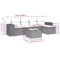 vidaXL Set de sofás de jardín 6 piezas y cojines ratán sintético negro vidaXL Set de sofás de jardín 6 piezas y cojines ratán sintético negro