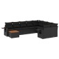 vidaXL Set de sofás de jardín 10 pzas cojines ratán sintético negro vidaXL Set de sofás de jardín 10 pzas cojines ratán sintético negro