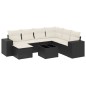 vidaXL Set de sofás de jardín 8 piezas y cojines ratán sintético negro vidaXL Set de sofás de jardín 8 piezas y cojines ratán sintético negro