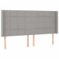 vidaXL Cama box spring colchón y luces LED tela gris claro 160x200 cm vidaXL Cama box spring colchón y luces LED tela gris claro 160x200 cm