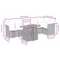 vidaXL Set de comedor de jardín 7 pzas y cojines ratán sintético negro