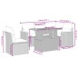 vidaXL Set de sofás de jardín 6 piezas y cojines ratán sintético negro vidaXL Set de sofás de jardín 6 piezas y cojines ratán sintético negro