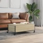 vidaXL Mesa de centro con ruedas madera ingeniería Sonoma 91x55x34 cm vidaXL Mesa de centro con ruedas madera ingeniería Sonoma 91x55x34 cm